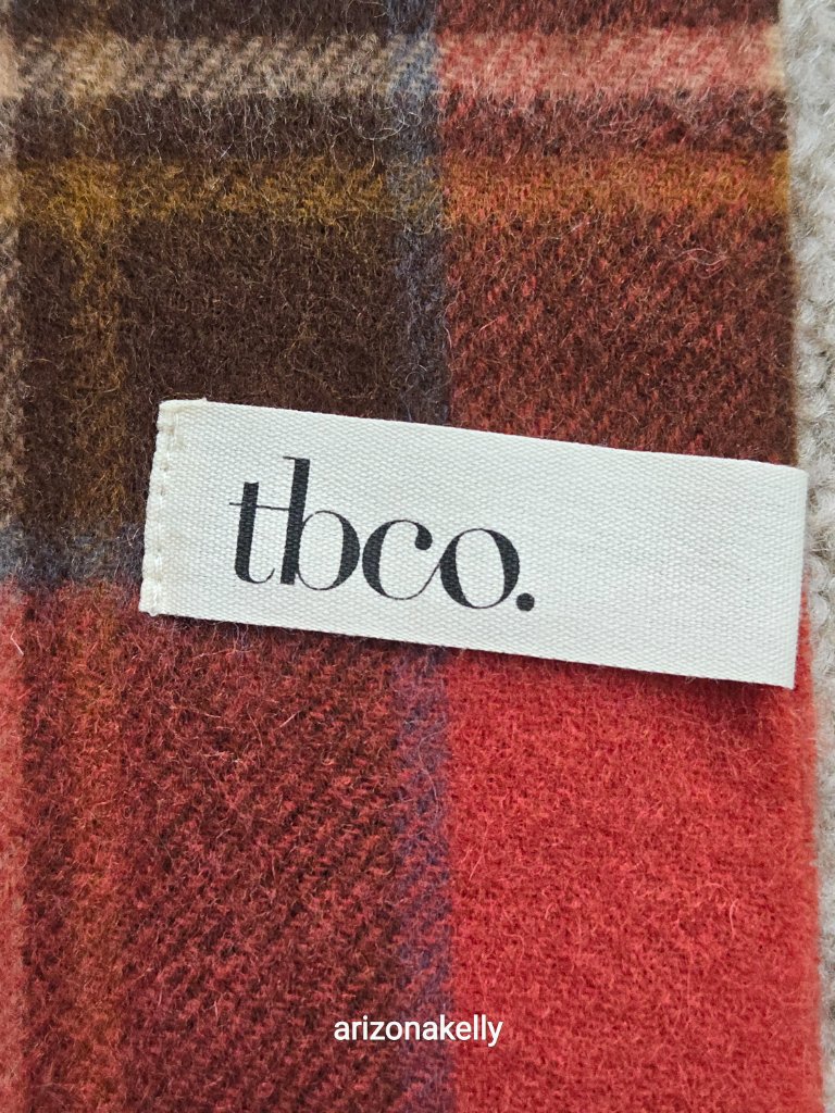 Nwot Tbco Red Plaid Scarf Lambswool — image 6 of 8